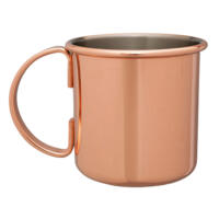 Beaumont Copper Plated Straight Sided 500ml Moscow Mule Mug