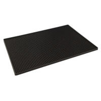 Bar Mat - Large Black Rubber