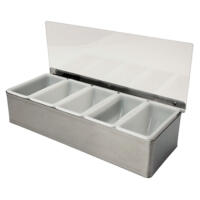 Steel 5 Compartment Condiment Holder