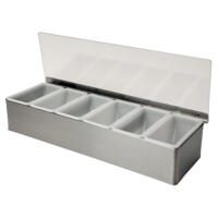 Steel 6 Compartment Condiment Holder