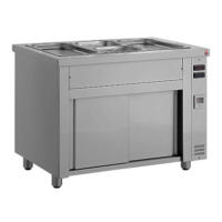 Inomak MHV711 - 1100mm Open Wet Well Bain Marie with Hot Cupboard