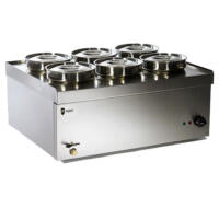 Parry NPWB6 - 6 Pot Wet Stainless Steel Bain Marie 