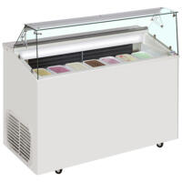 Framec TOP7 Ice Cream Display with Flat Glass Canopy 