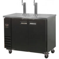 Black Portable Double Beer Kegerator C2