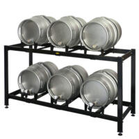 Compact 6 Cask Ale Autotilt Stillage Rack 3 x 2