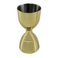 Beaumont Gold Plated 25-50ml Bell Jigger 