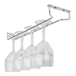 Chrome 4 Wine Glass Hanger 16"