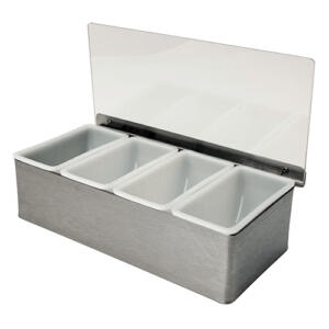 Steel 4 Compartment Condiment Holder