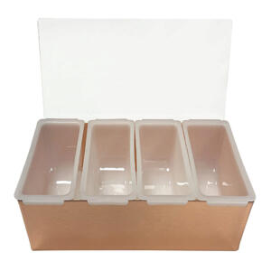 Copper 4 Compartment Condiment Holder