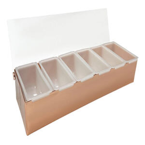 Copper 6 Compartment Condiment Holder