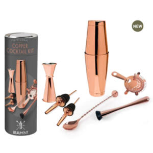 8 Piece Copper Cocktail Kit