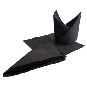 Black Paper Napkins - 250 Pack