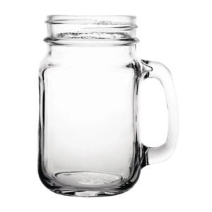 450ml (16oz) Handled Jar Glasses - 12 Pack