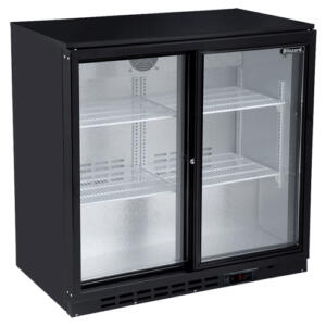 Blizzard LOWBAR2SL Double Sliding Door Low Height Bottle Cooler