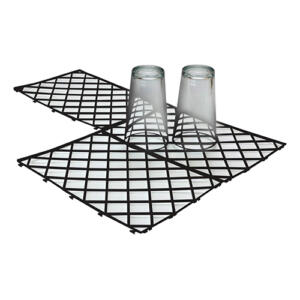 Interlocking Black Glass Mats - 10 Pack